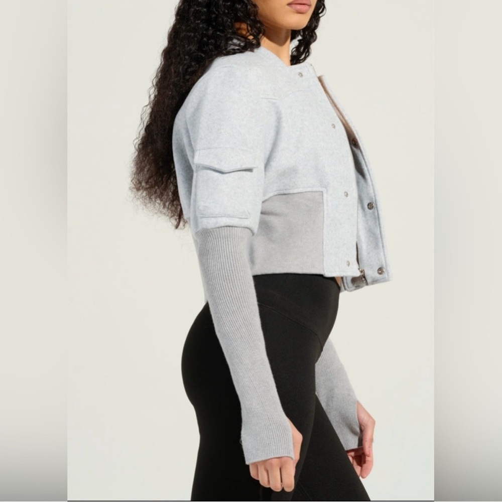 AKIRA Light Gray Bomber Jacket